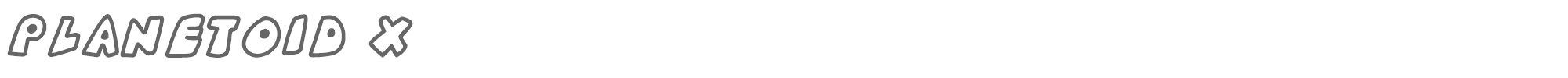 Sample characters Planetoid X Font